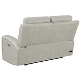 Brickston Triple Power Reclining Loveseat Grey