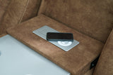 Wolfridge Brindle Faux Leather Power Reclining Sofa - Ella Furniture
