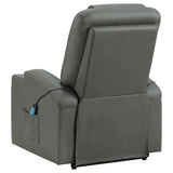 Armstrong Upholstered Power Lift Massage Recliner Grey