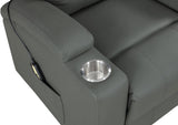Armstrong Upholstered Power Lift Massage Recliner Grey