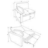 Collins Modular Power Loveseat Dark Grey
