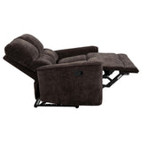 Navarro 2-piece Upholstered Reclining Sofa Set Dark Brown