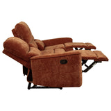 Navarro 2-piece Upholstered Reclining Sofa Set Orange