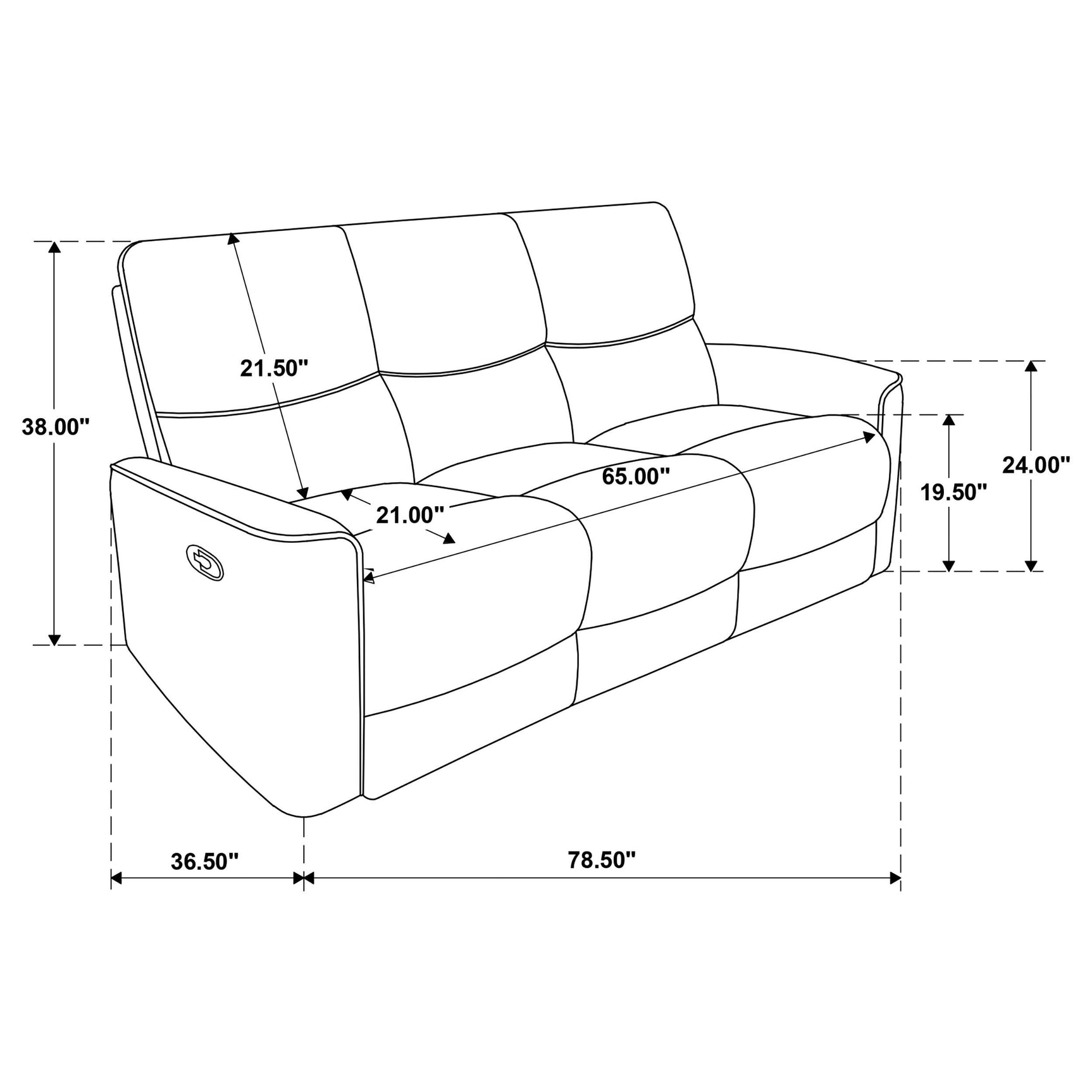 Navarro 2-piece Upholstered Reclining Sofa Set Orange