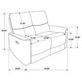 Navarro Chenille Upholstered Reclining Loveseat Burnt Orange