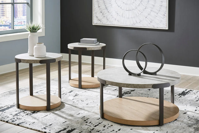 Light Brown Coffee Table and End Table Set — product view