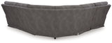 Next-Gen DuraPella Slate Microfiber 5-Piece Power Reclining Sectional