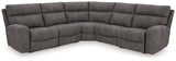 Next-Gen DuraPella Slate Microfiber 5-Piece Power Reclining Sectional