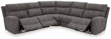 Next-Gen DuraPella Slate Microfiber 5-Piece Power Reclining Sectional