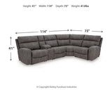 Next-Gen Durapella Slate 5-Piece Power Reclining Sectional