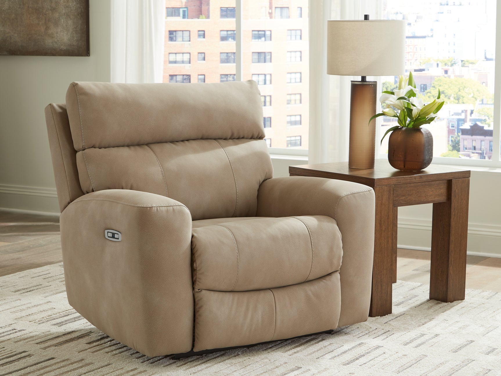 Next-Gen Durapella Sand Microfiber Power Recliner