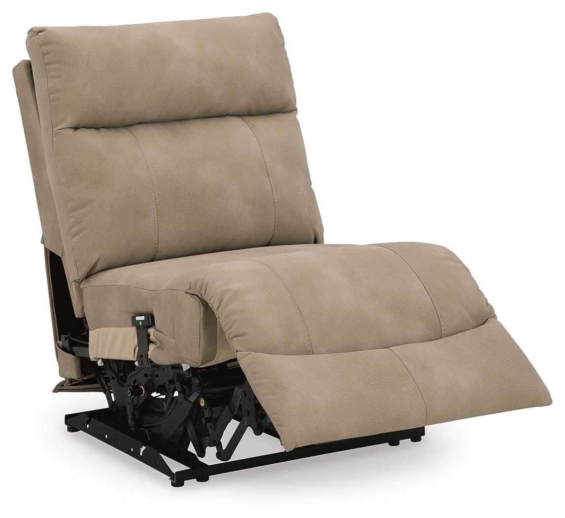 Next-Gen Durapella Sand 4-Piece Power Reclining Sectional angled view