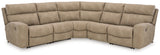 Next-Gen DuraPella Sand Microfiber 5-Piece Power Reclining Sectional