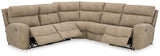 Next-Gen DuraPella Sand Microfiber 5-Piece Power Reclining Sectional