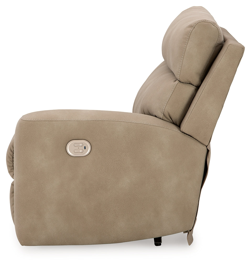 Next-Gen DuraPella Sand Microfiber 6-Piece Power Reclining Sectional