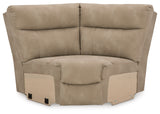 Next-Gen DuraPella Sand Microfiber 6-Piece Power Reclining Sectional
