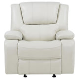 Camila Upholstered Glider Recliner Chair White