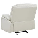 Camila Upholstered Glider Recliner Chair White