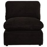 Collins Modular Armless Chair Chocolate Brown