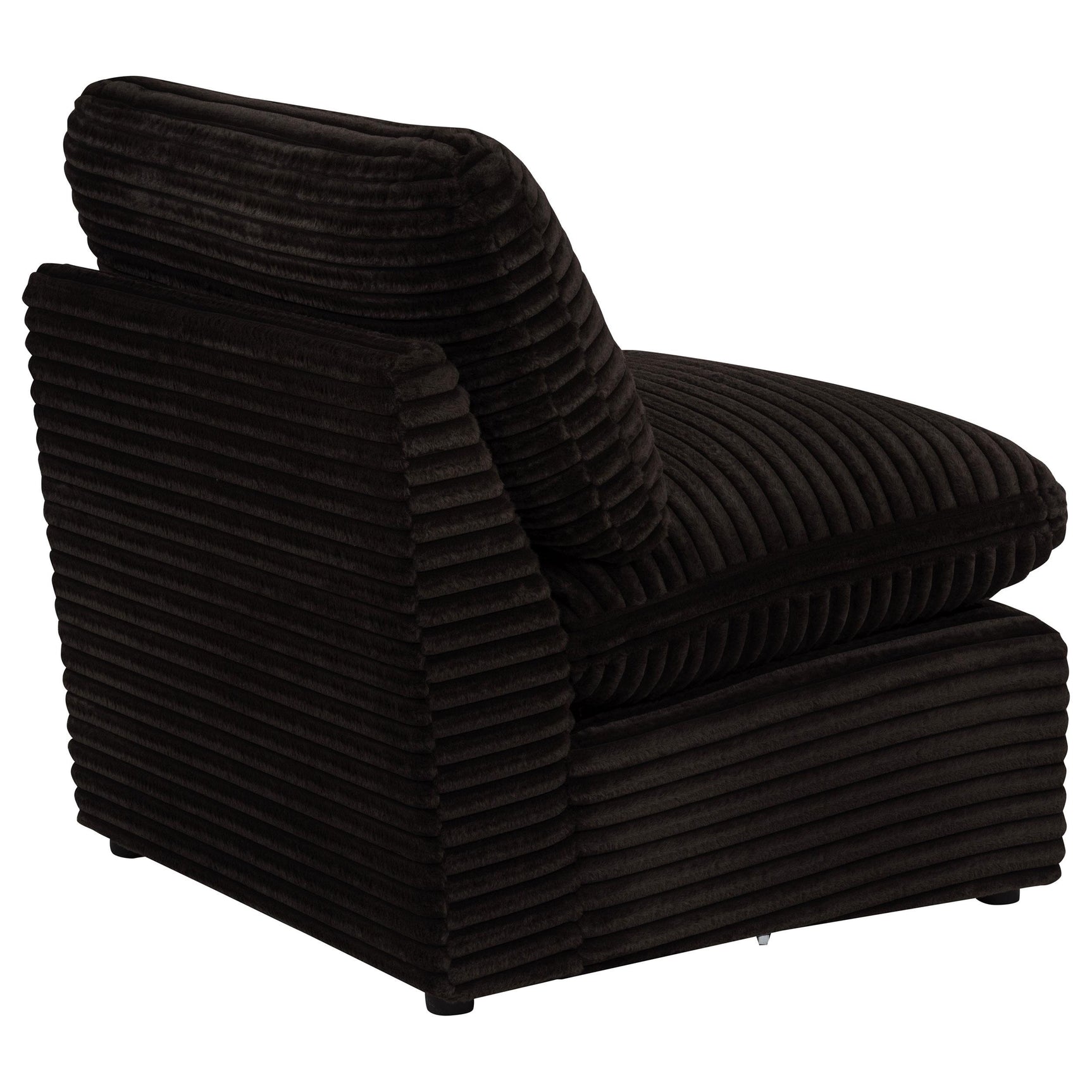 Collins Modular Armless Chair Chocolate Brown