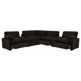 Collins 7-piece Modular Power Reclining Sectional Chocolate Brown