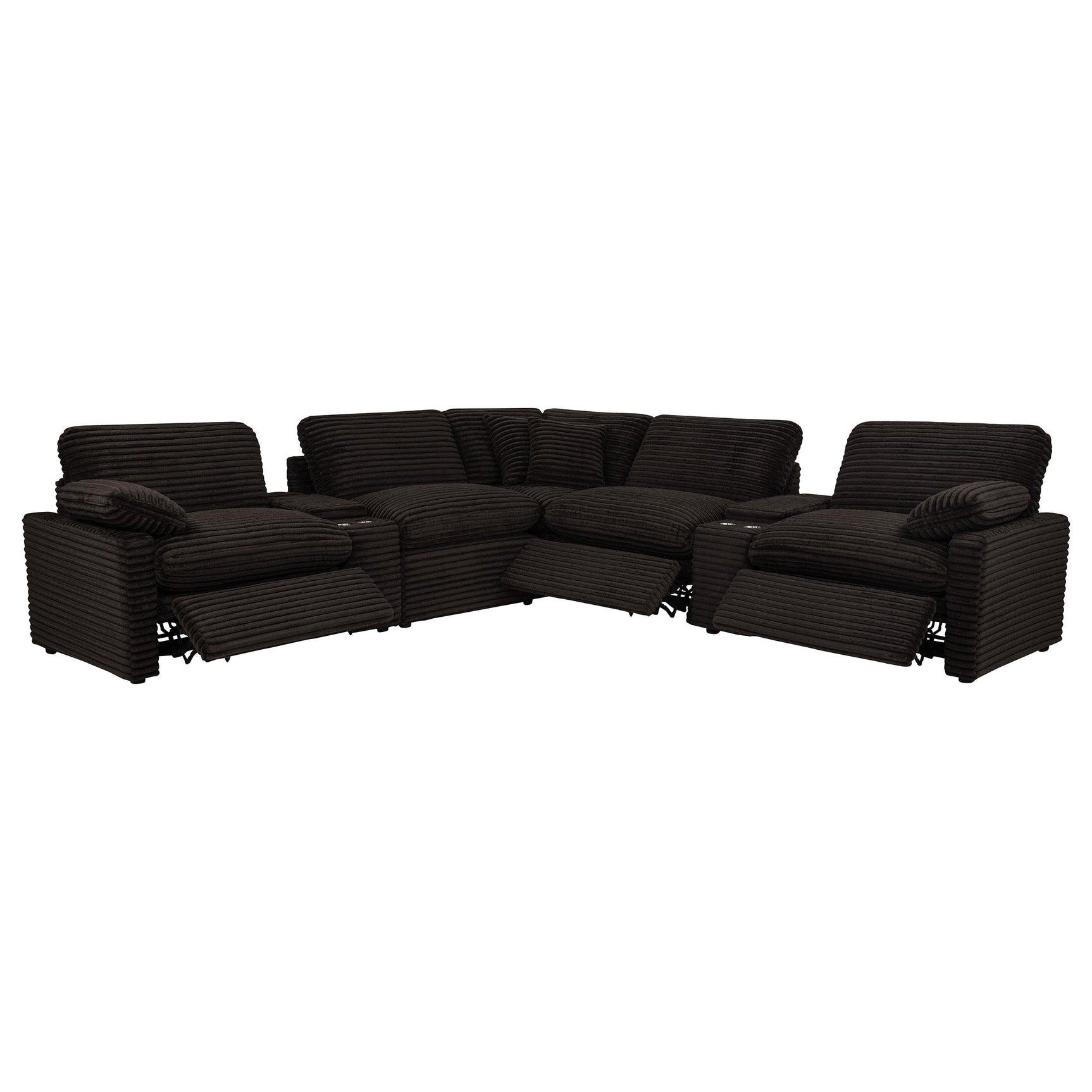 Collins 7-piece Modular Power Reclining Sectional Chocolate Brown
