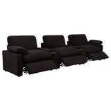 Collins 5-Piece Power Reclining Home Theater Seating Chocolate Brown