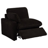 Collins 5-Piece Power Reclining Home Theater Seating Chocolate Brown
