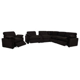 Collins Upholstered Power Recliner Chair Chocolate Brown