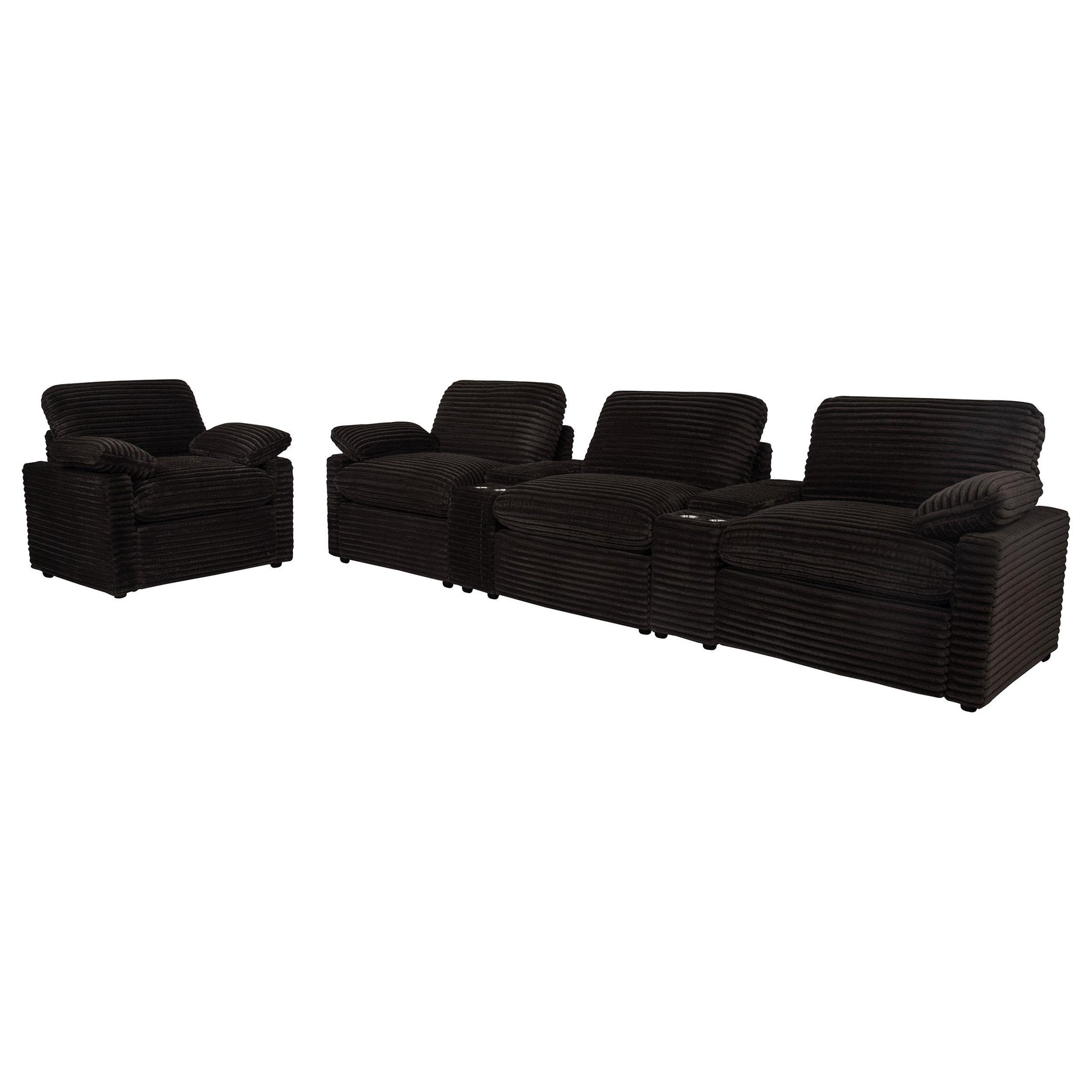 Collins Upholstered Power Recliner Chair Chocolate Brown