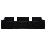 Collins 5-Piece Power Reclining Home Theater Seating Black