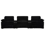 Collins 5-Piece Power Reclining Home Theater Seating Black