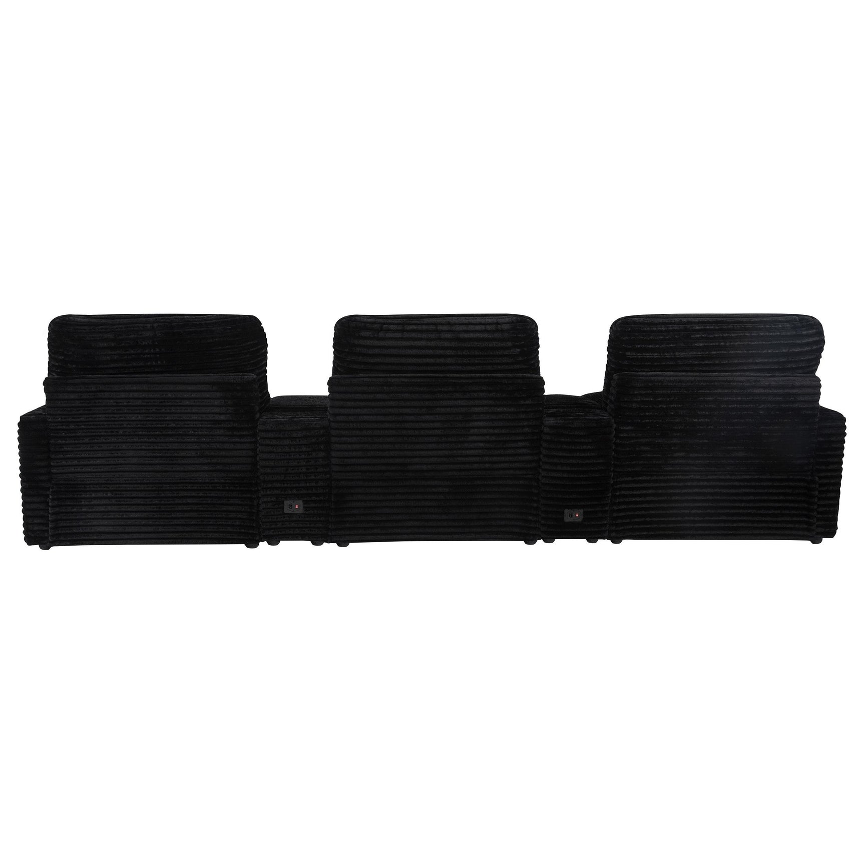 Collins 5-Piece Power Reclining Home Theater Seating Black