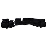Collins Upholstered Power Recliner Chair Black