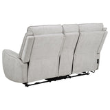 Sylmar 2-piece Chenille Power Reclining Sofa Set Dove Grey