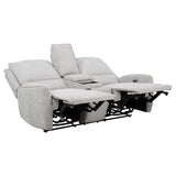 Sylmar Chenille Upholstered Power Reclining Loveseat Dove Grey