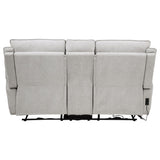 Sylmar Chenille Upholstered Power Reclining Loveseat Dove Grey