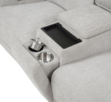 Sylmar Chenille Upholstered Power Reclining Loveseat Dove Grey
