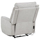 Sylmar Chenille Upholstered Power Recliner Dove Grey