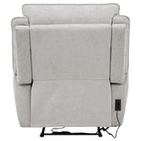 Sylmar Chenille Upholstered Power Recliner Dove Grey