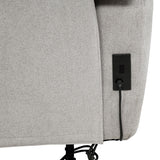 Sylmar Chenille Upholstered Power Recliner Dove Grey