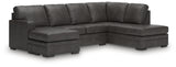 Lofton-Pike Shadow Faux Leather 2-Piece Sectional with Chaise