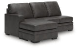 Lofton-Pike Shadow Faux Leather 2-Piece Sectional with Chaise