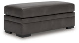 Lofton-Pike Shadow Faux Leather Oversized Accent Ottoman