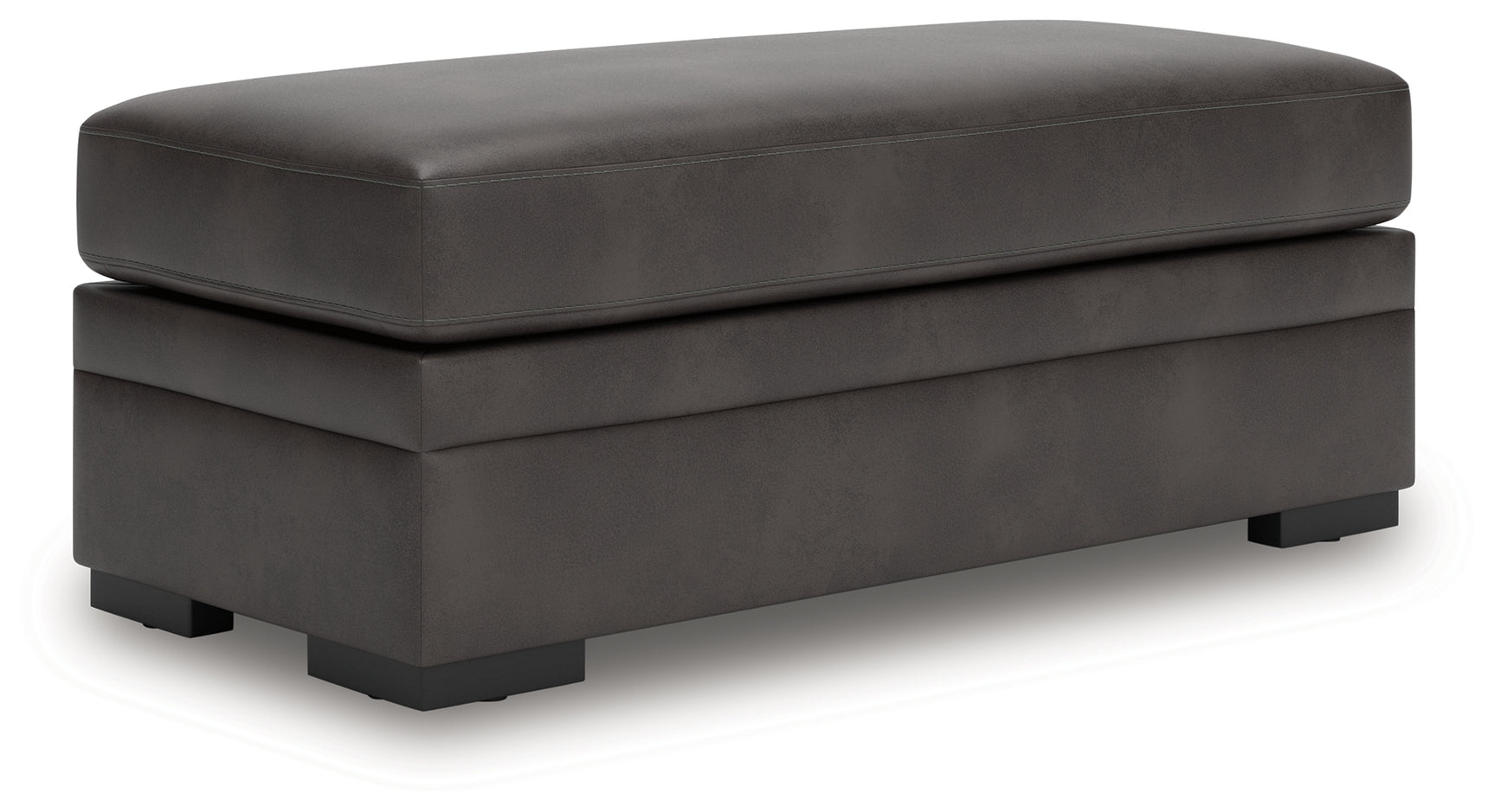 Lofton-Pike Shadow Faux Leather Oversized Accent Ottoman