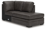 Lofton-Pike Shadow Faux Leather 2-Piece Sectional with Chaise