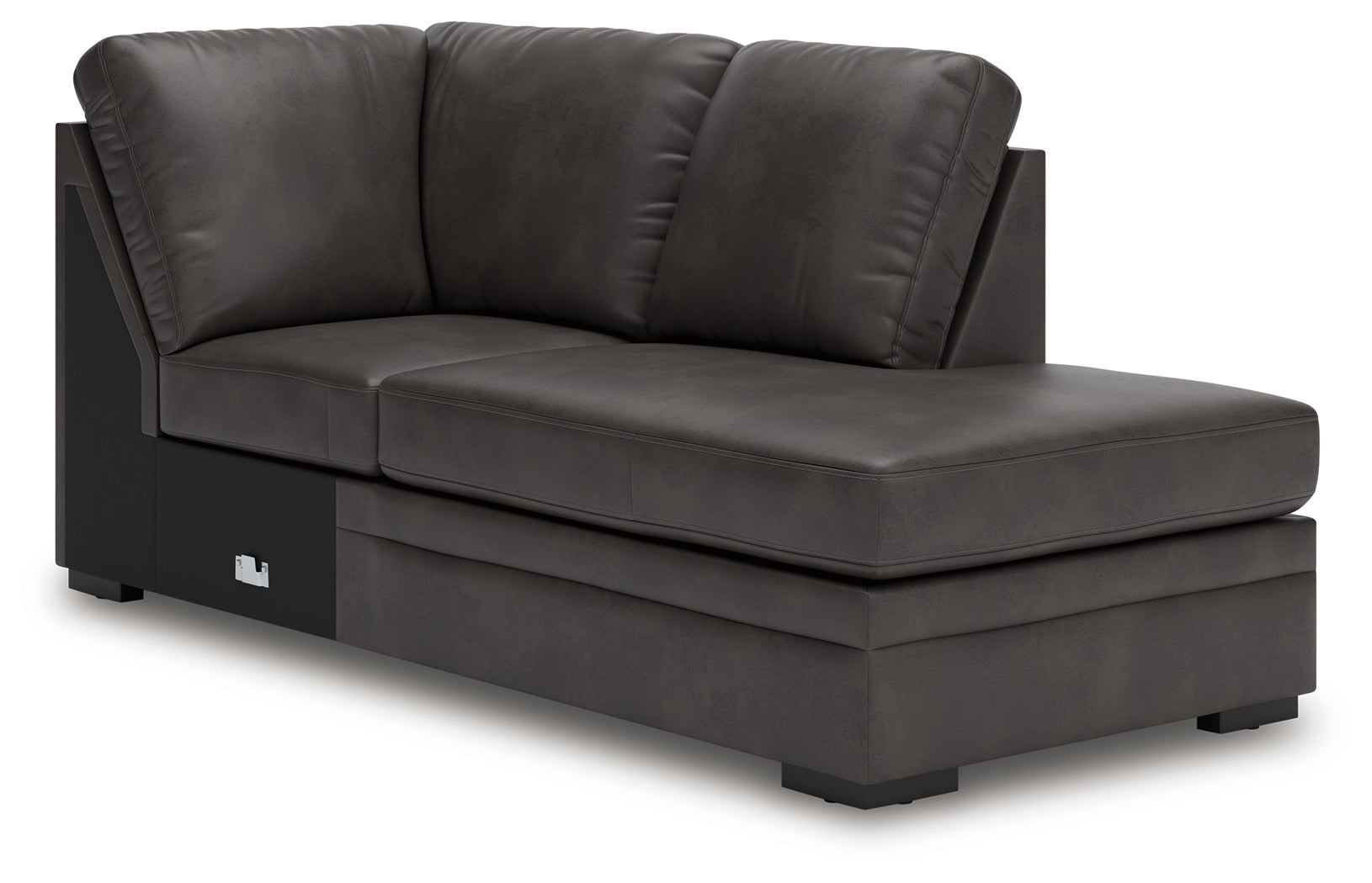 Lofton-Pike Shadow Faux Leather 2-Piece Sectional with Chaise