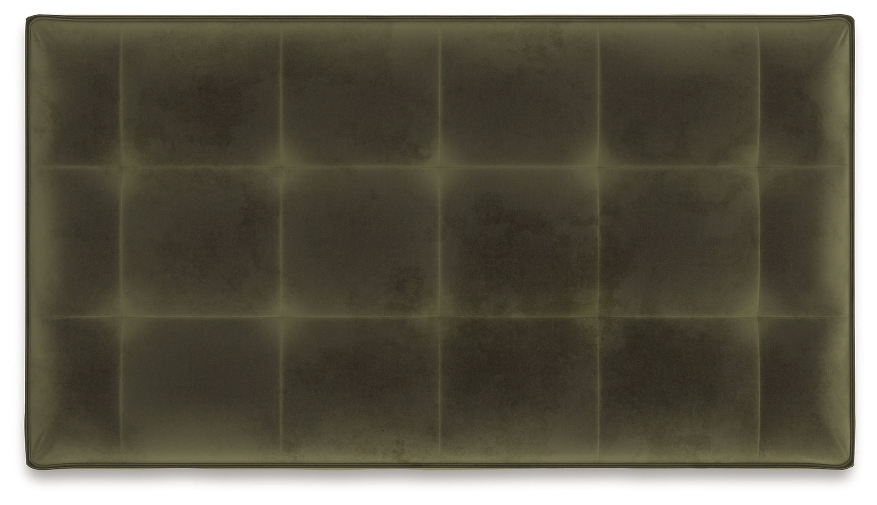 Caspian-Town Olive Velvet Oversized Accent Ottoman