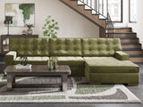 Caspian-Town Olive 2-Piece Sectional with Chaise