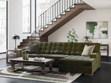 Caspian-Town Olive 2-Piece Sectional with Chaise